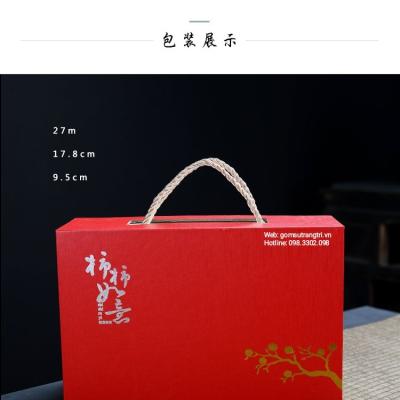 bộ ấm chén quả hồng cao cấp